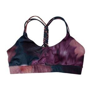 Joy Lab Tie Dye Lightly Padded Sports Bra Braided Racerback Womens M